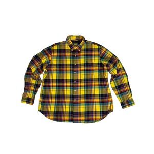 RALPH LAUREN Oxford Classic Shirt Mens XXL Buchanan Tartan Plaid Long Sleeve